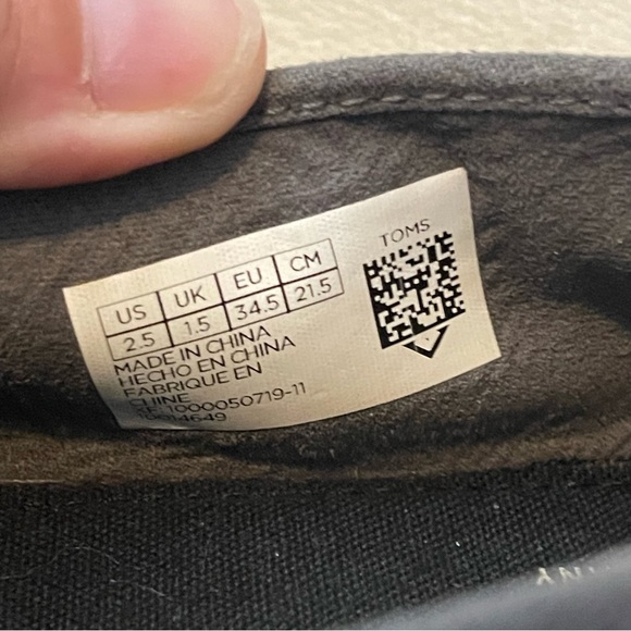 Tom’s girls multicolored glitter classic slip on loafers - Picture 7 of 8